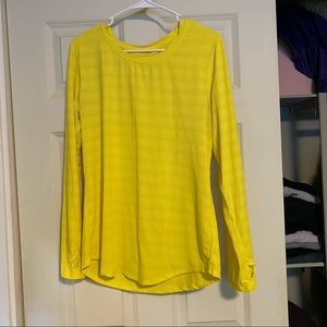Zyia Yellow Subtle Stripe Long Sleeve T